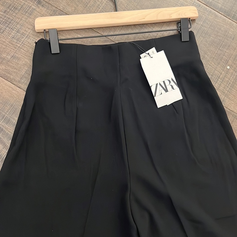Zara Black Wide-Leg Trousers - Picture 4 of 16